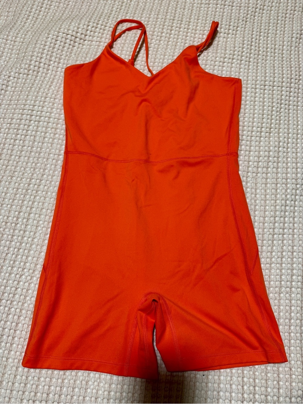 Bright Coral One-Piece Active Romper